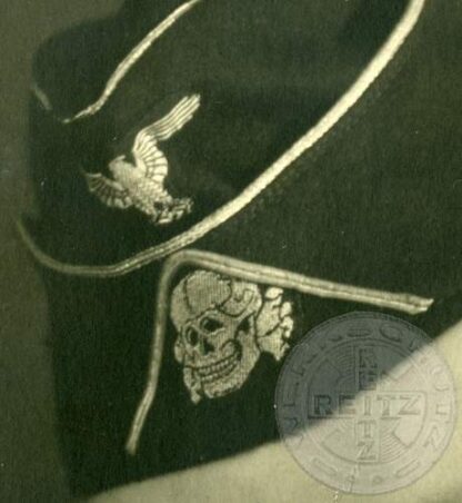 Belgian made Waffen-SS M43 cap skull & eagle unissued - Image 6
