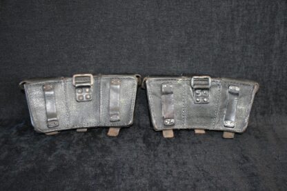 Matching pair of K98 ammunition pouches marked KVZ 1943 - Image 2