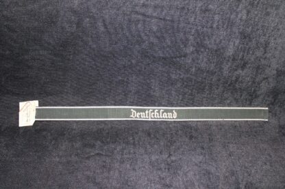 Rare SS-VT cuff title "Deutschland" with Probe tag from Bandfabrik Ewald Vorsteher - Image 2
