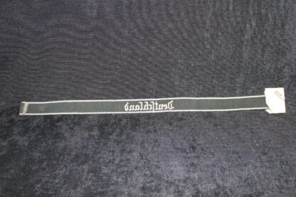 Rare SS-VT cuff title "Deutschland" with Probe tag from Bandfabrik Ewald Vorsteher - Image 3