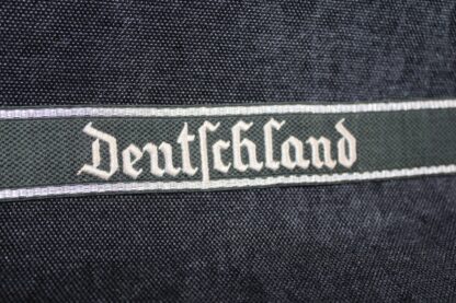 Rare SS-VT cuff title "Deutschland" with Probe tag from Bandfabrik Ewald Vorsteher - Image 4