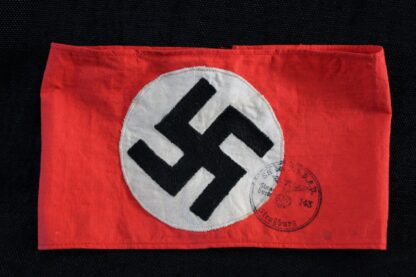 NSDAP Member’s Armband, issued to SA-Standarte 123 Straßburg