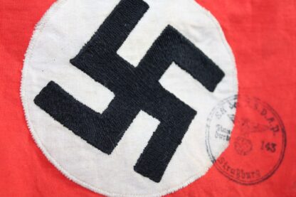 NSDAP Member’s Armband, issued to SA-Standarte 123 Straßburg - Image 3