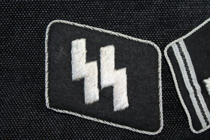 Waffen-SS ‘Obersturmführer’ officer collar tab set RZM - Image 3