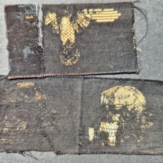 Belgian made Waffen-SS M43 cap skulls & eagle (Damaged)