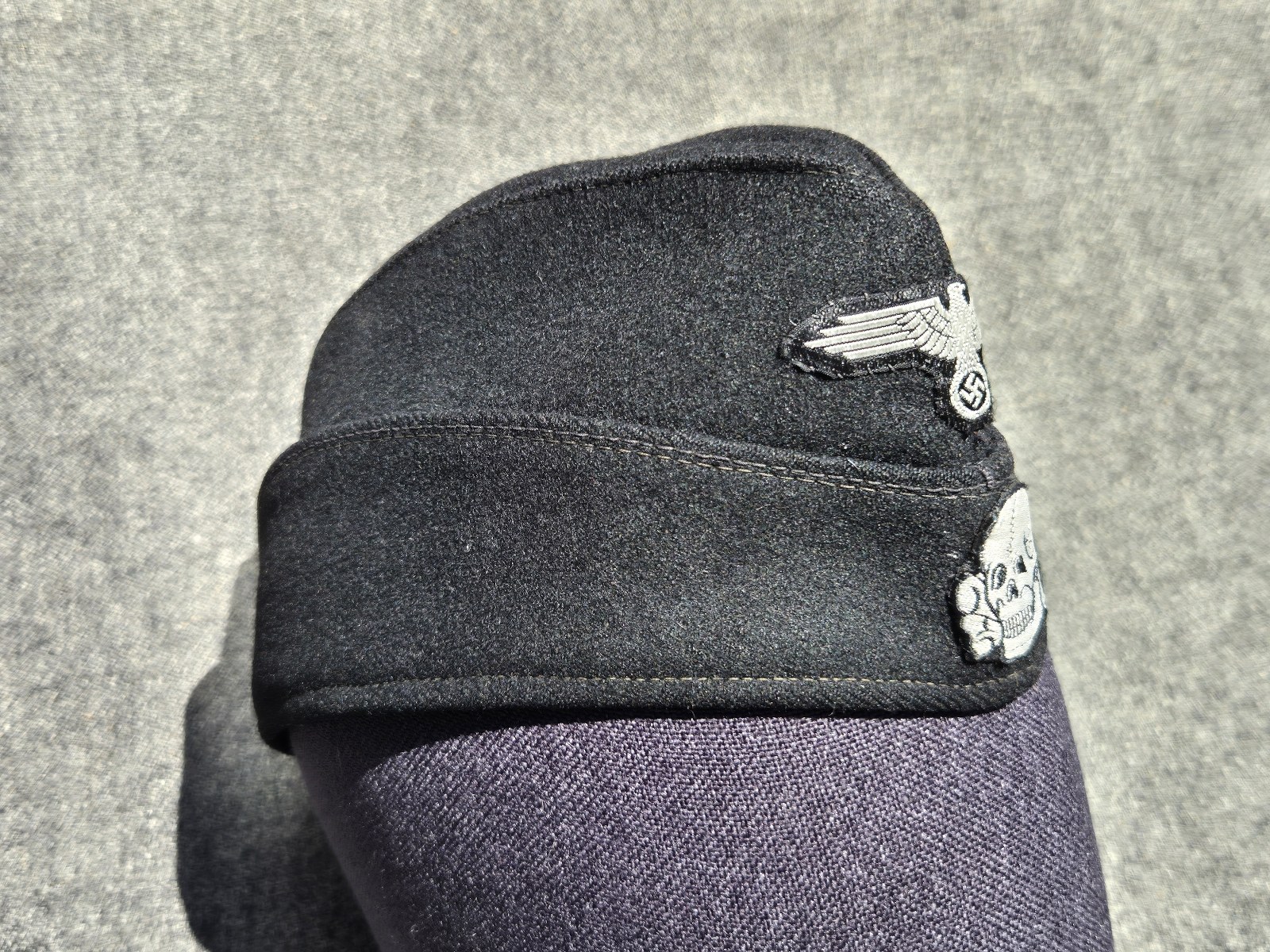 German WW2 Waffen-SS Panzer overseas cap ‘Schiffchen’ - Image 3