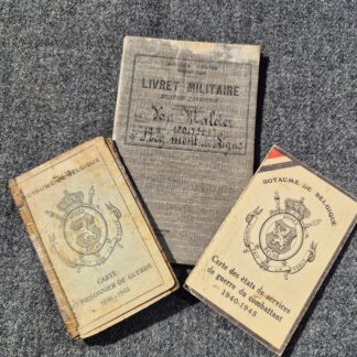 WW2 Belgium Infantry Soldiers ID & Prisoner of war Cards.
