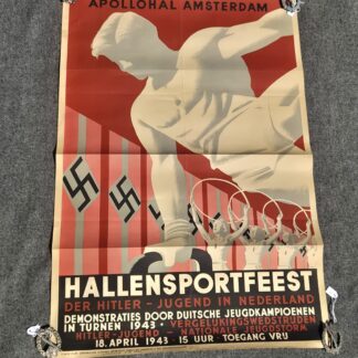 Rare WW2 Dutch / German Hitlerjugend/NJS Propaganda poster Apollohal Amsterdam